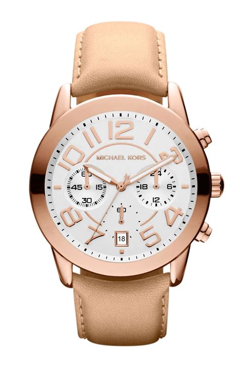 michael kors chronograph leather strap watch 41mm|Michael Kors interchangeable watch band.